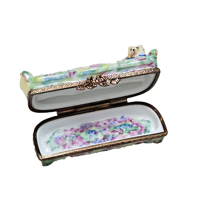 Charming Cat Limoges Box for Cat Lovers Porcelain Limoges cat furniture French Trinket Box