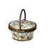 Charming Floral Basket for Elegant Décor Porcelain Limoges Basket French Trinket Box