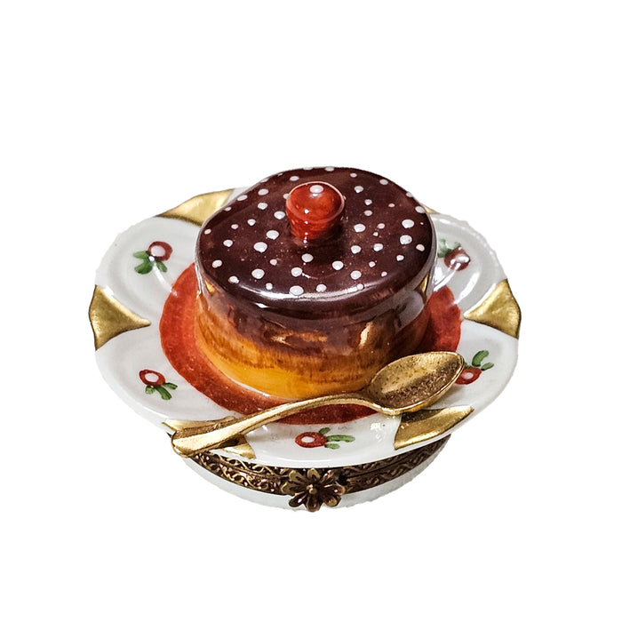 Cherry Cake Limoges Box for Collectors Porcelain Limoges Dessert French Trinket Box