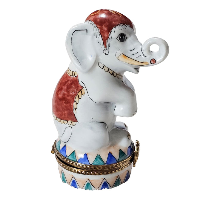 Circus Elephant Limoges Box for Collectors Porcelain Limoges wild animals carnival French Trinket Box