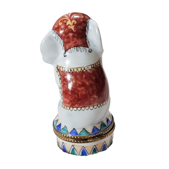 Circus Elephant Limoges Box for Collectors Porcelain Limoges wild animals carnival French Trinket Box