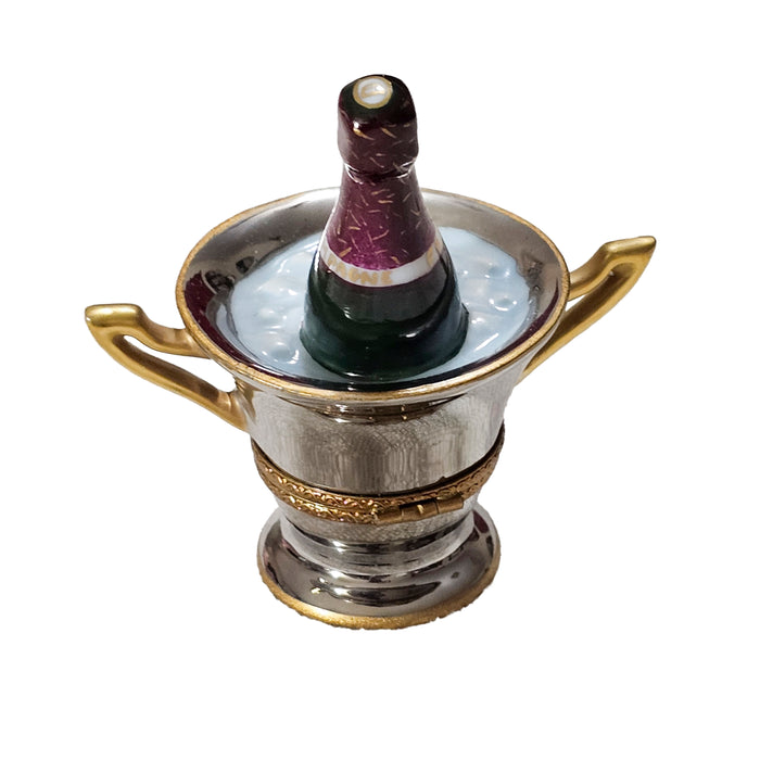 Champagne Celebration Box for Milestone Gifts Porcelain Limoges wine spirits French Trinket Box