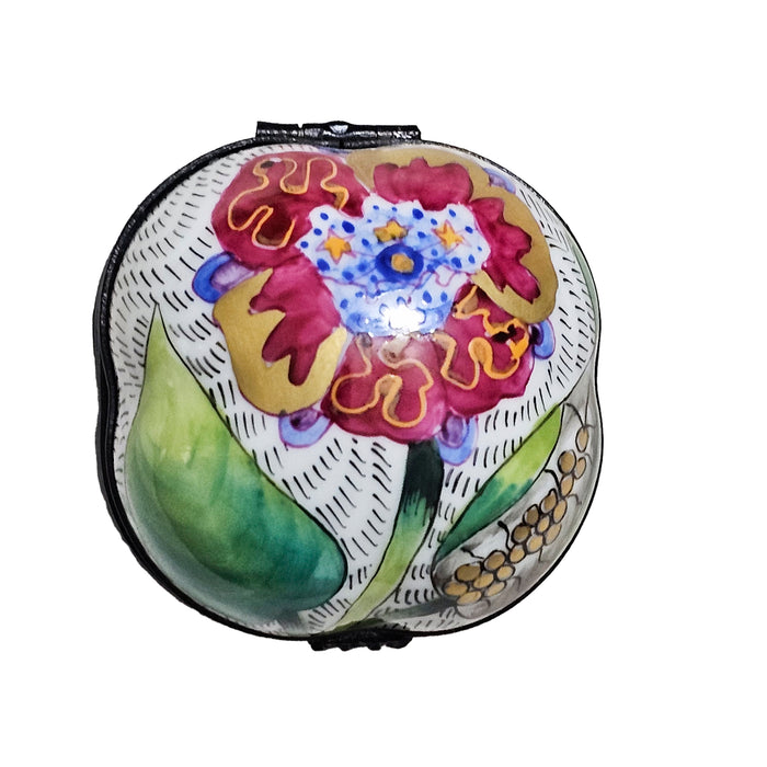 Puffy Floral Limoges Box for Elegant Home Decor Porcelain Limoges Shaped French Trinket Box