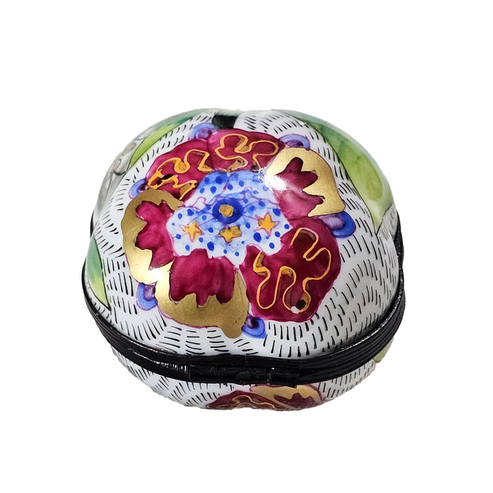 Puffy Floral Limoges Box for Elegant Home Decor Porcelain Limoges Shaped French Trinket Box