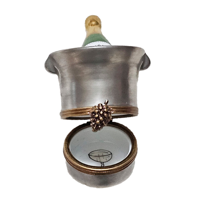 Champagne Silver Bucket for Celebrations | Limoges Boutique Authentic Limoges Box