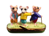Three Blind Mice hand-painted Limoges porcelain box by Artoria