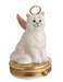 Angel Cat with Halo hand-painted Limoges porcelain box by Artoria, view 3