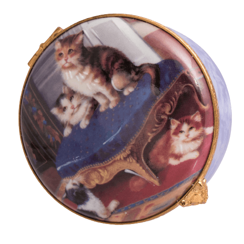 Set Of Four - Kittens Decal Limoges Box Figurine - Limoges Box Boutique