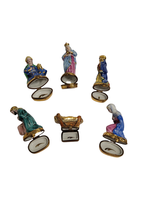Nativity Set for Collectors Porcelain Limoges nativity French Trinket Box