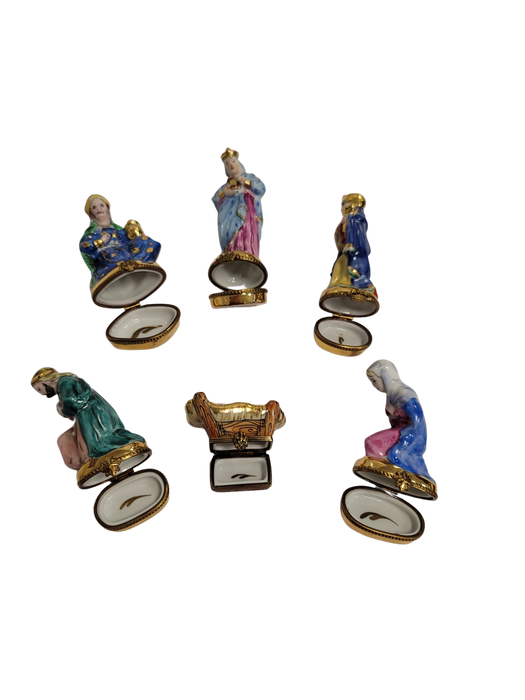 Nativity Set for Collectors Porcelain Limoges nativity French Trinket Box