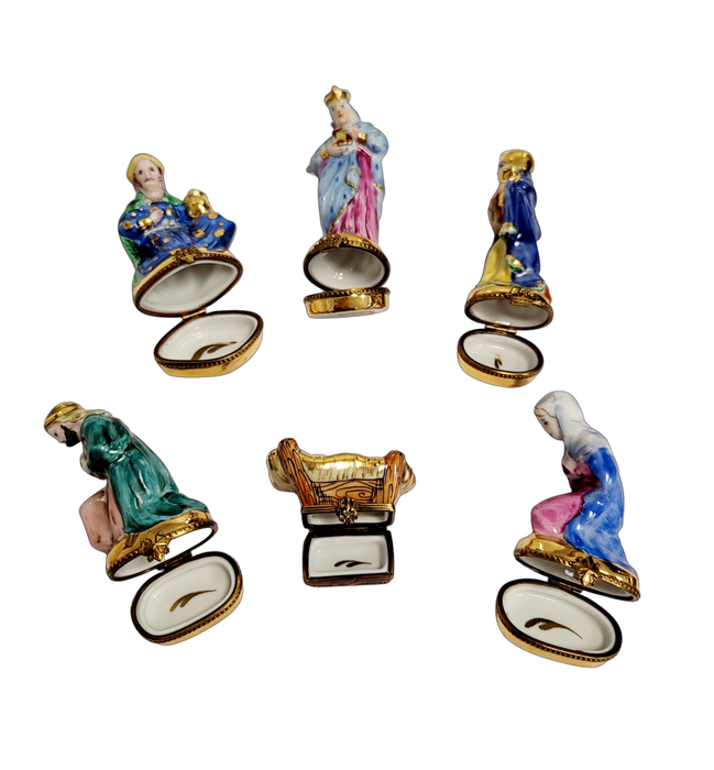 Nativity Set for Collectors Porcelain Limoges nativity French Trinket Box