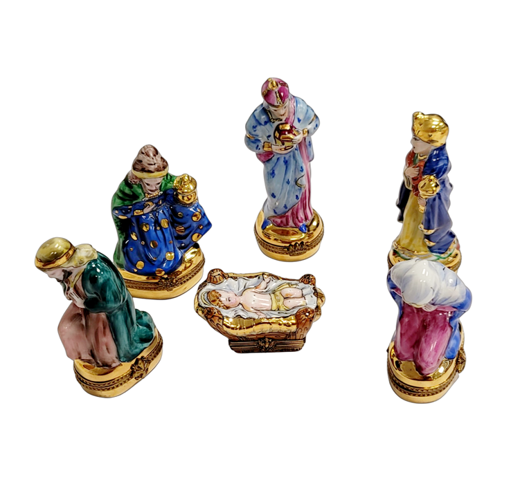 Nativity Set for Collectors Porcelain Limoges nativity French Trinket Box