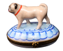 Limoges Boutique presents the Artoria Pug Standing Up, a genuine Limoges box painted by hand in France