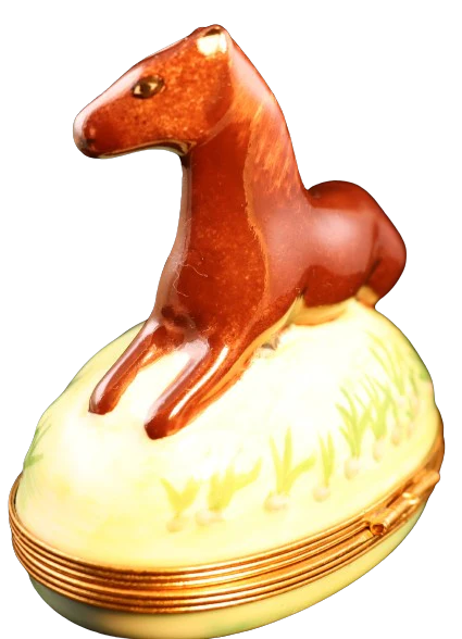 Horse Limoges Box for Animal Lovers Porcelain Limoges horse French Trinket Box