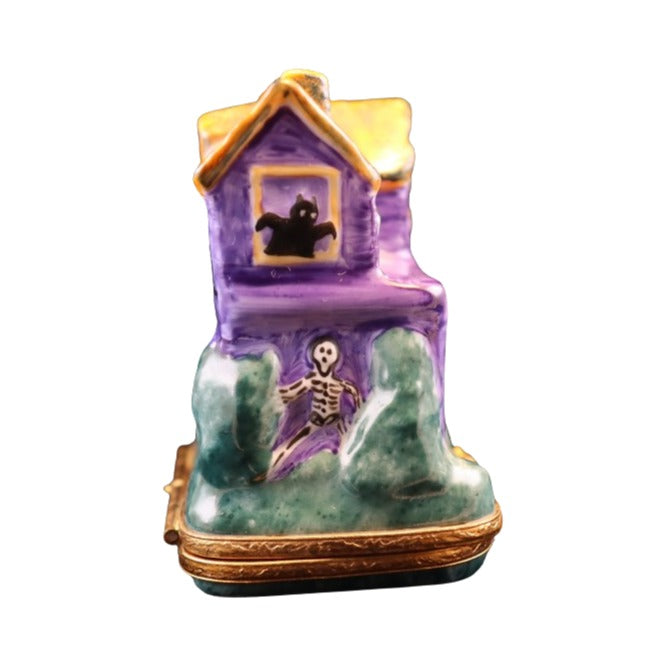Fine art lovers will admire this Haunted House Limoges box