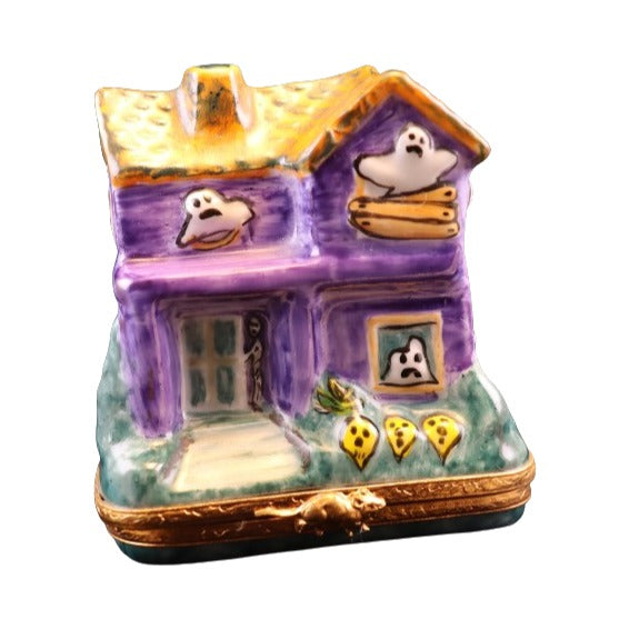 Genuine Haunted House Limoges box painted by hand in France, from Limoges Boutique