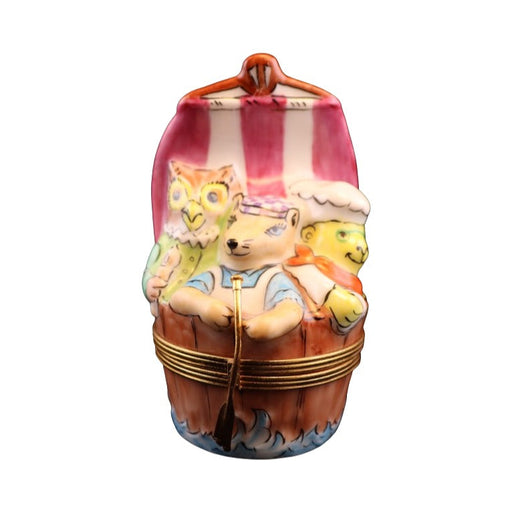 Genuine Artoria Three Men in a Tub Limoges box painted by hand in France, from Limoges Boutique