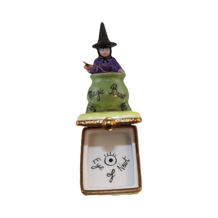 Every brushstroke by hand on the Witch Brew Halloween Limoges box from France