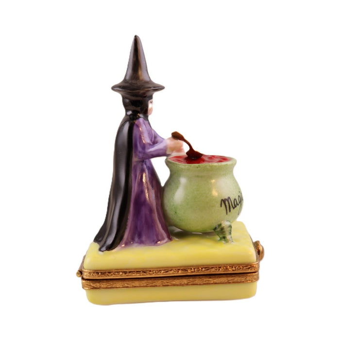Treasured French collectible: Witch Brew Halloween Limoges box, painted by hand
