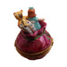 Treasured French collectible: Santa Bag Toys for Christmas Limoges box, painted by hand