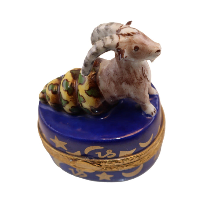 Hand-painted Capricorn Zodiac Limoges box, French artistry for lovers of fine art