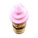 Painted details on the Strawberry Ice Cream Cone Limoges box, French art in miniature