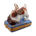 Limoges Boutique presents the Angel Puppy Dog, a genuine Limoges box painted by hand in France