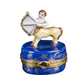 Sagittarius zodiac archer hand-painted Limoges porcelain box by Artoria