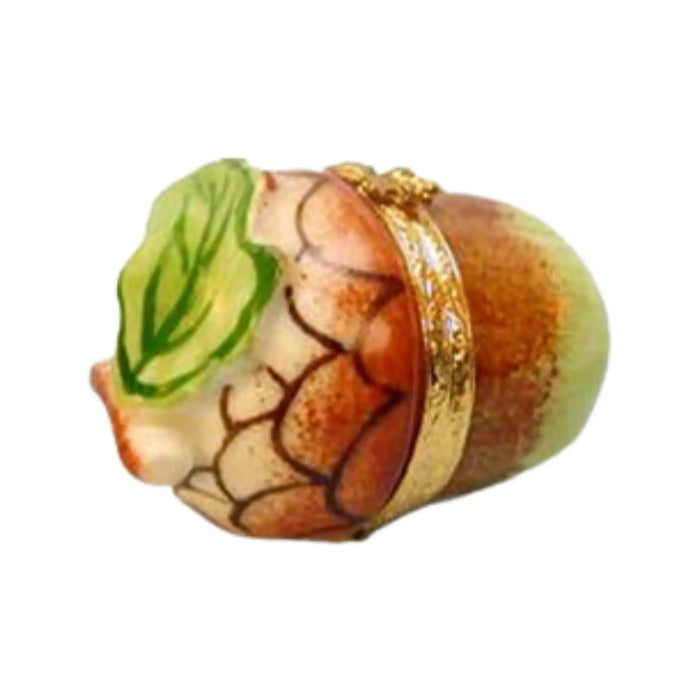 Acorn Limoges Box for Nature Lovers Porcelain Limoges FRUIT NUT French Trinket Box