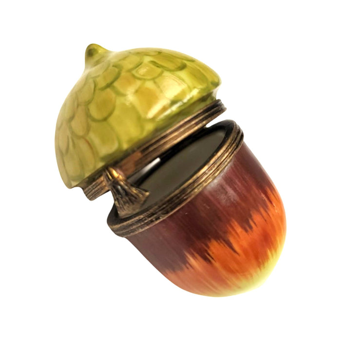 Acorn Limoges Figurine for Collectors Porcelain Limoges FRUIT NUT French Trinket Box