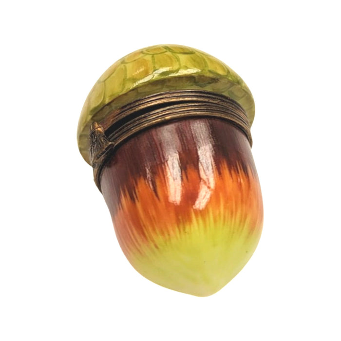 Acorn Limoges Figurine for Collectors Porcelain Limoges FRUIT NUT French Trinket Box