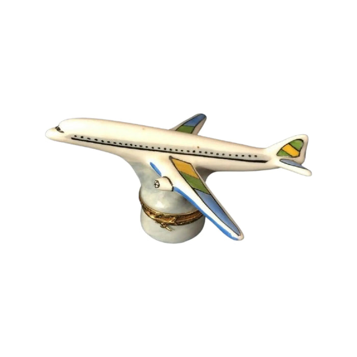 Airplane Limoges Box for Aviation Enthusiasts Porcelain Limoges Vehicle travel French Trinket Box