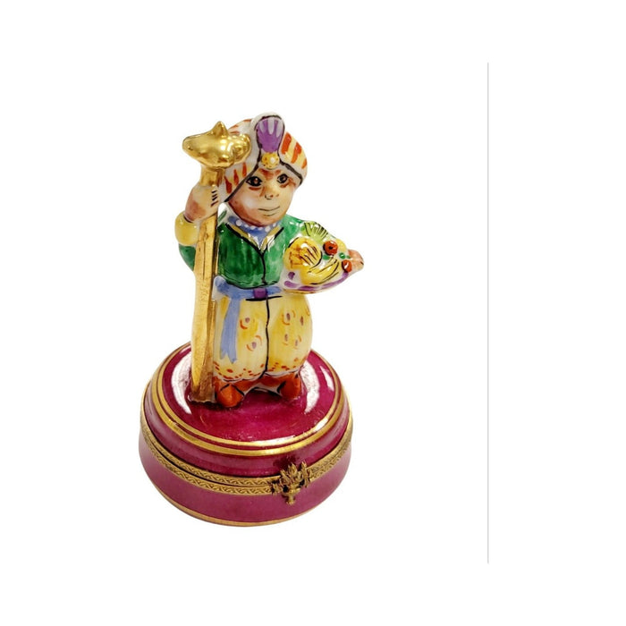 Limoges Boutique presents the Egyptian Monkey with Snake, a genuine Limoges box painted by hand in France