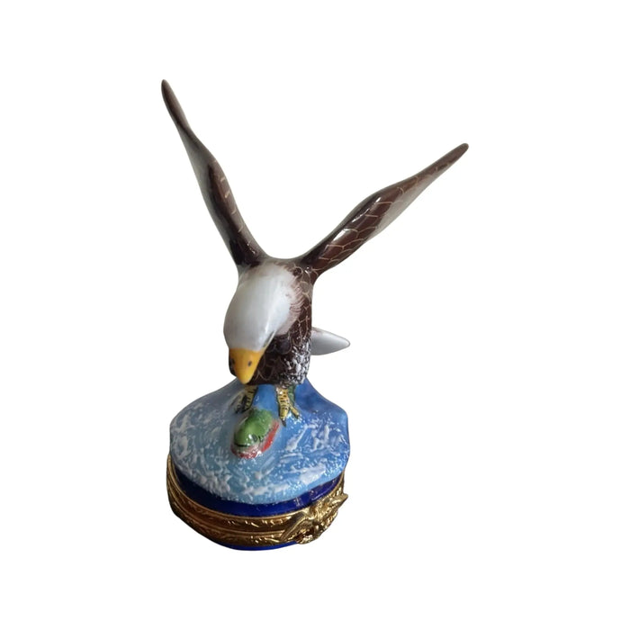 American Bald Eagle Box for Bird Lovers Porcelain Limoges bird united states patriotic French Trinket Box