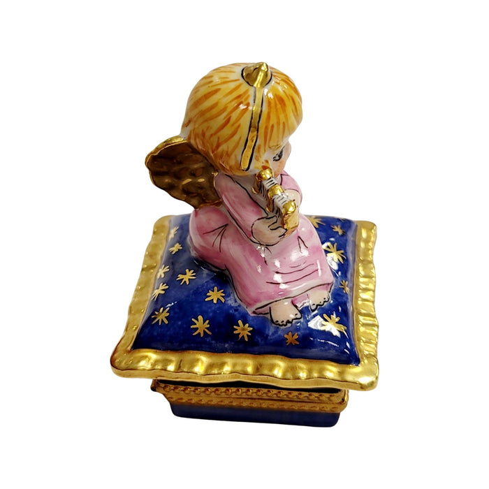 Angel with Harp Limoges Box for Collectors Porcelain Limoges Angel music French Trinket Box
