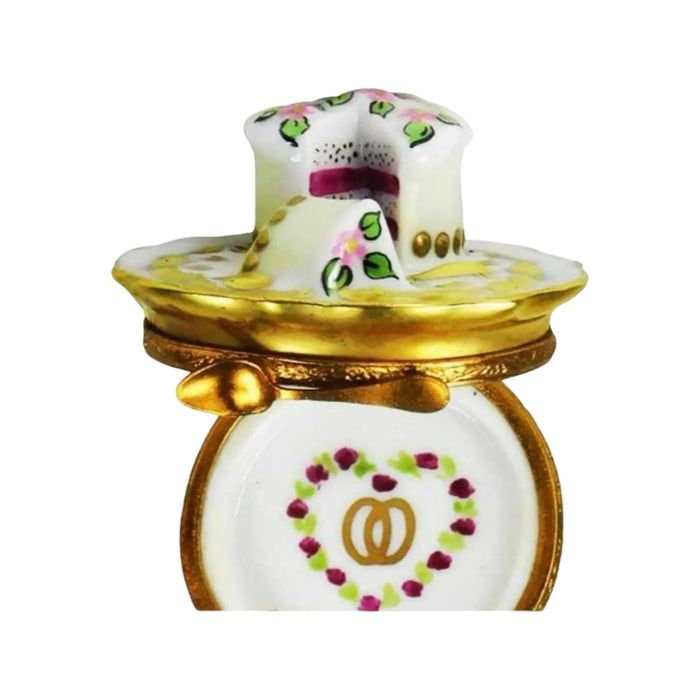 Anniversary Cake Limoges Box for Cherished Moments Porcelain Limoges Wedding French Trinket Box