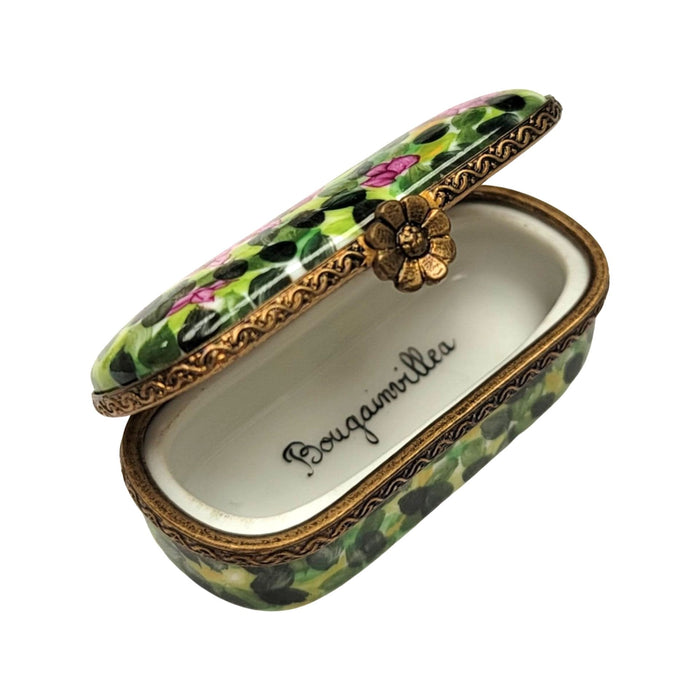 Antique Needle Pin Leaves Box for Collectors Porcelain Limoges shaped French Trinket Box