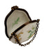 Antiqued Brass Purse Charm for Collectors Porcelain Limoges purse trinket box limoges French Trinket Box
