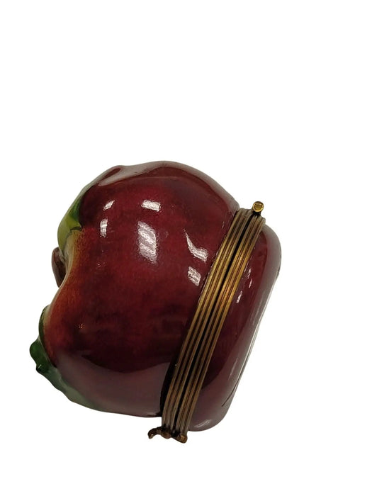 Apple and Bee Limoges Box for Fall Enthusiasts Porcelain Limoges fruit French Trinket Box