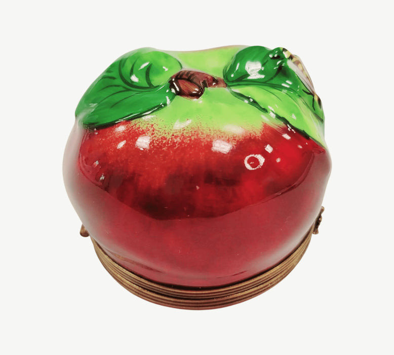 Apple and Bee Limoges Box for Fall Enthusiasts Porcelain Limoges fruit French Trinket Box