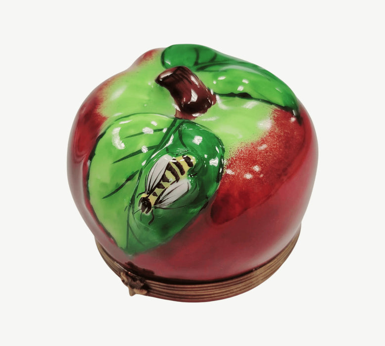 Apple and Bee Limoges Box for Fall Enthusiasts Porcelain Limoges fruit French Trinket Box