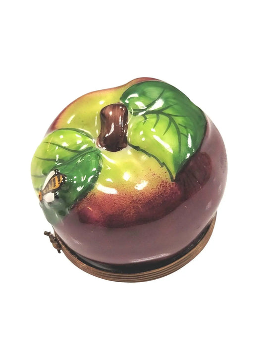 Apple and Bee Limoges Box for Fall Enthusiasts Porcelain Limoges fruit French Trinket Box