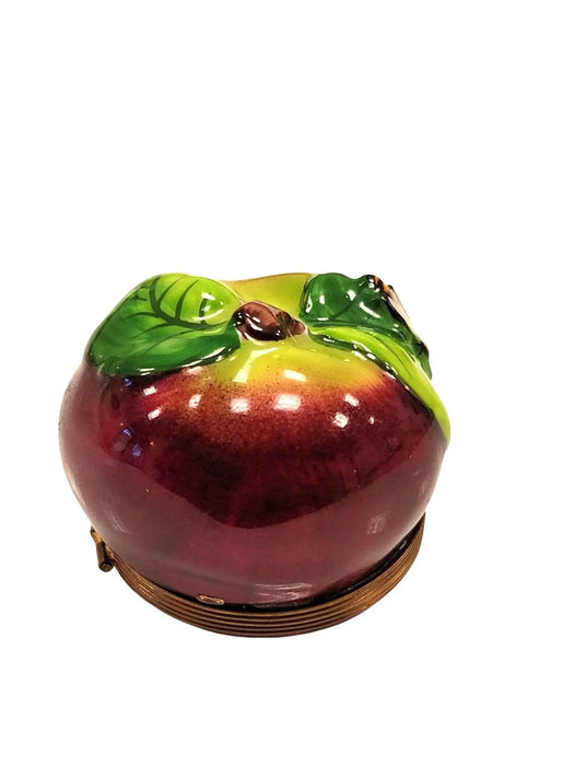 Apple and Bee Limoges Box for Fall Enthusiasts Porcelain Limoges fruit French Trinket Box