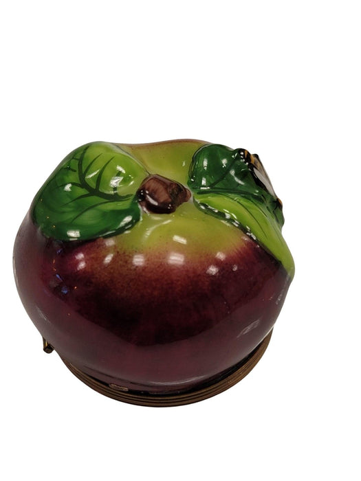 Apple w Bee Limoges Box Porcelain Figurine-fruit Vegetables-CH1R185