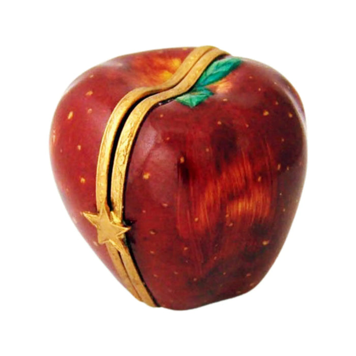 Apple Limoges Box for Collectors Porcelain Limoges Fruit French Trinket Box