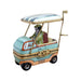 Aqua Man Golf Cart Figurine for Collectors Porcelain Limoges golf French Trinket Box