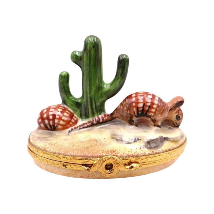 Armadillo Limoges Box for Collectors Porcelain Limoges Wild animals French Trinket Box