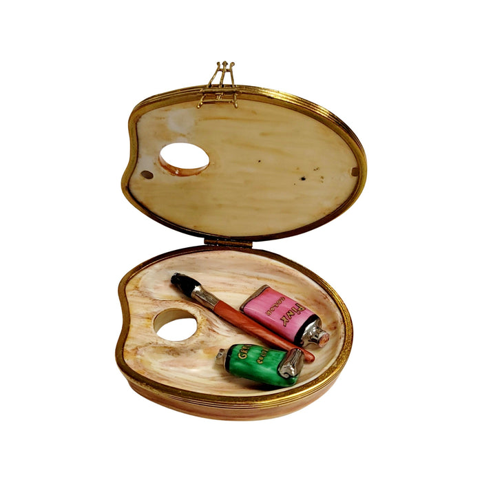 Artist Palette Limoges Box for Creative Souls Porcelain Limoges Fine arts French Trinket Box