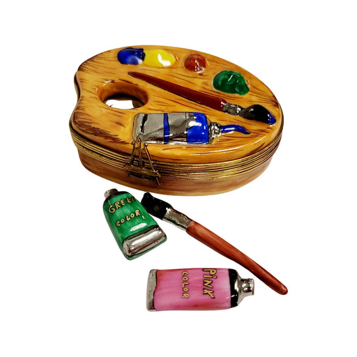 Artist Palette Limoges Box for Creative Souls Porcelain Limoges Fine arts French Trinket Box