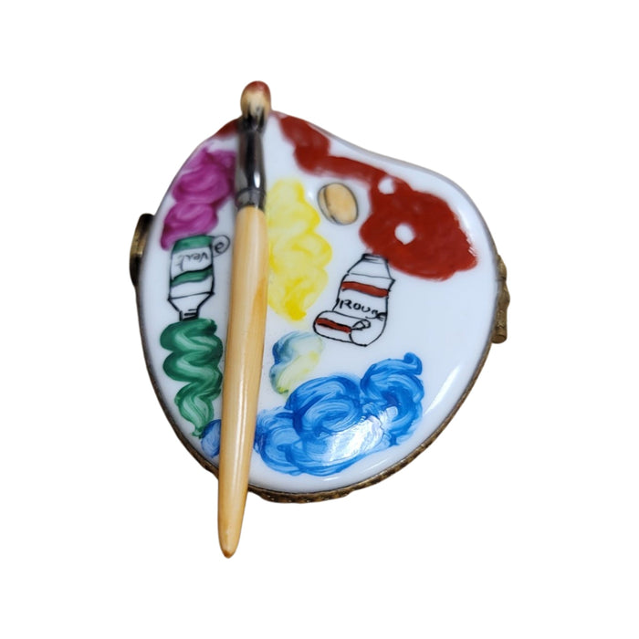 Artist Palette Limoges Box for Art Lovers Porcelain Limoges Fine Art French Trinket Box